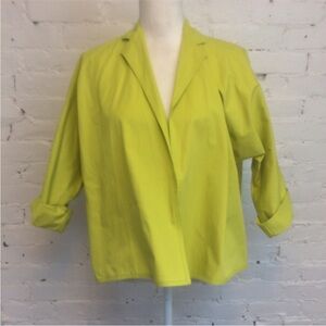 Sofie D’hoore cropped Crete jacket green yellow cotton size 34 spring